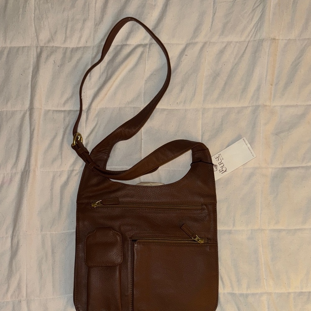 JP Ourse & Cie Traveler Brown Leather Crossbody Bag